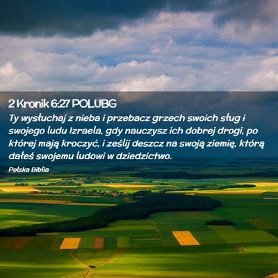 Picture 02 - 2 Kronik 6:27 POLUBG - Ty wysłuchaj z nieba i przebacz grzech swoich - Bible Verse Picture