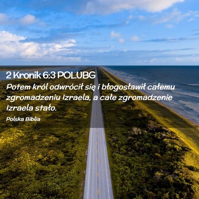 Picture 02 - 2 Kronik 6:3 POLUBG - Potem król odwrócił się i błogosławił - Bible Verse Picture