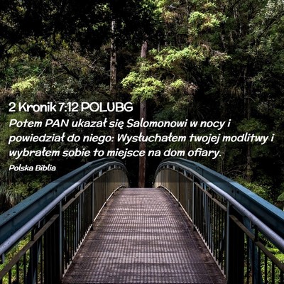 Picture 02 - 2 Kronik 7:12 POLUBG - Potem PAN ukazał się Salomonowi w nocy i - Bible Verse Picture