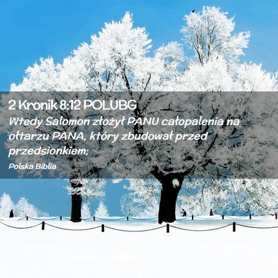 Picture 02 - 2 Kronik 8:12 POLUBG - Wtedy Salomon złożył PANU całopalenia na - Bible Verse Picture