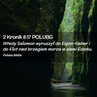Picture 02 - 2 Kronik 8:17 POLUBG - Wtedy Salomon wyruszył do Esjon-Geber i do Elot - Bible Verse Picture