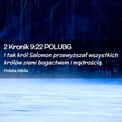 Picture 02 - 2 Kronik 9:22 POLUBG - I tak król Salomon przewyższał wszystkich - Bible Verse Picture