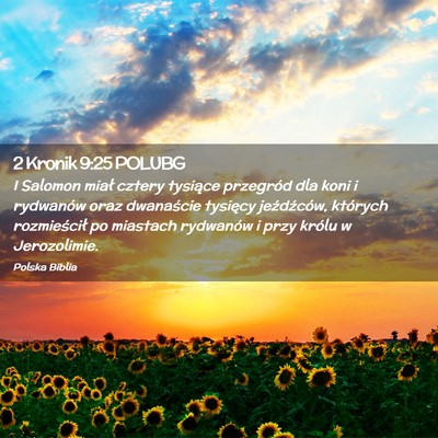 Picture 02 - 2 Kronik 9:25 POLUBG - I Salomon miał cztery tysiące przegród dla - Bible Verse Picture