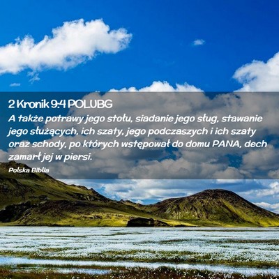 Picture 02 - 2 Kronik 9:4 POLUBG - A także potrawy jego stołu, siadanie jego - Bible Verse Picture