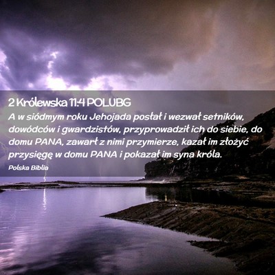 Picture 02 - 2 Królewska 11:4 POLUBG - A w siódmym roku Jehojada posłał i wezwał - Bible Verse Picture