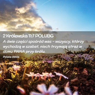 Picture 02 - 2 Królewska 11:7 POLUBG - A dwie części spośród was – wszyscy, - Bible Verse Picture