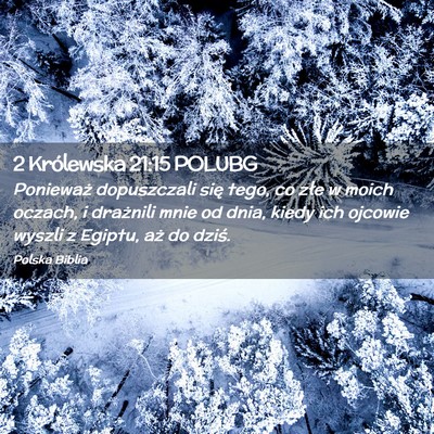 Picture 02 - 2 Królewska 21:15 POLUBG - Ponieważ dopuszczali się tego, co złe w moich - Bible Verse Picture