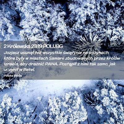 Picture 02 - 2 Królewska 23:19 POLUBG - Jozjasz usunął też wszystkie świątynie na - Bible Verse Picture