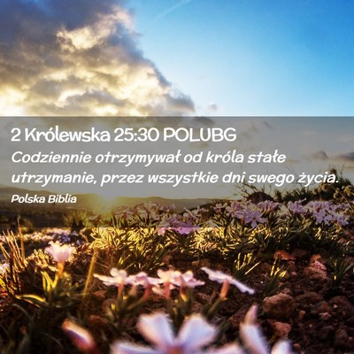 Picture 02 - 2 Królewska 25:30 POLUBG - Codziennie otrzymywał od króla stałe - Bible Verse Picture