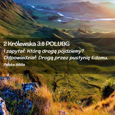 Picture 02 - 2 Królewska 3:8 POLUBG - I zapytał: Którą drogą pójdziemy? - Bible Verse Picture