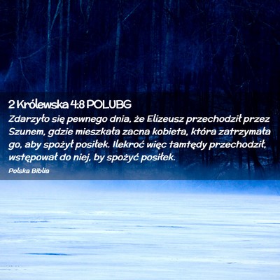 Picture 02 - 2 Królewska 4:8 POLUBG - Zdarzyło się pewnego dnia, że Elizeusz - Bible Verse Picture