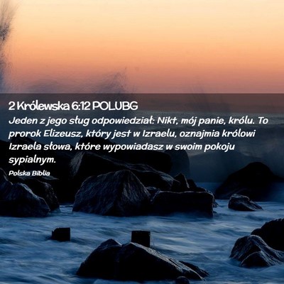 Picture 02 - 2 Królewska 6:12 POLUBG - Jeden z jego sług odpowiedział: Nikt, mój - Bible Verse Picture