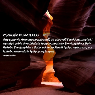 Picture 02 - 2 Samuela 10:6 POLUBG - Gdy synowie Ammona spostrzegli, że obrzydli - Bible Verse Picture