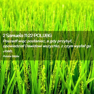 Picture 02 - 2 Samuela 11:22 POLUBG - Poszedł więc posłaniec, a gdy przybył, - Bible Verse Picture
