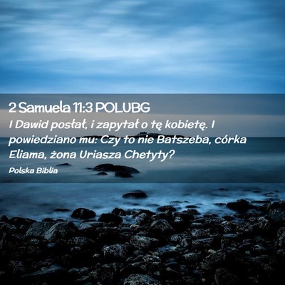 Picture 02 - 2 Samuela 11:3 POLUBG - I Dawid posłał, i zapytał o tę kobietę. I - Bible Verse Picture