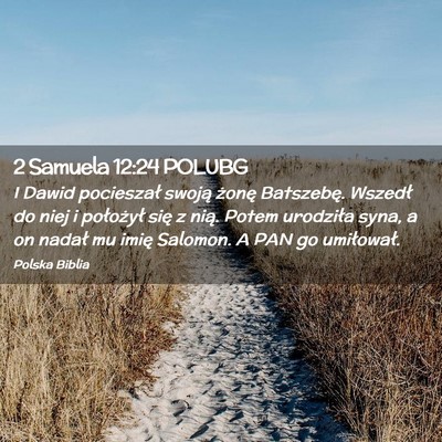 Picture 02 - 2 Samuela 12:24 POLUBG - I Dawid pocieszał swoją żonę Batszebę. - Bible Verse Picture