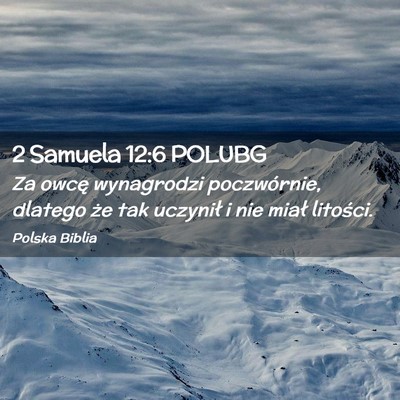 Picture 02 - 2 Samuela 12:6 POLUBG - Za owcę wynagrodzi poczwórnie, dlatego że tak - Bible Verse Picture