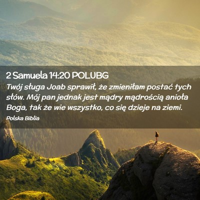 Picture 02 - 2 Samuela 14:20 POLUBG - Twój sługa Joab sprawił, że zmieniłam - Bible Verse Picture