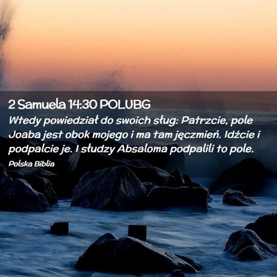 Picture 02 - 2 Samuela 14:30 POLUBG - Wtedy powiedział do swoich sług: Patrzcie, pole - Bible Verse Picture