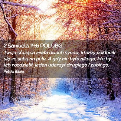 Picture 02 - 2 Samuela 14:6 POLUBG - Twoja służąca miała dwóch synów, którzy - Bible Verse Picture