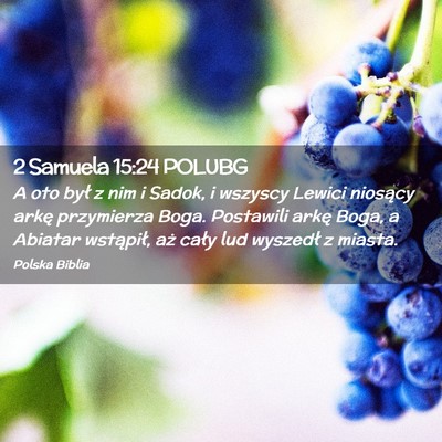 Picture 02 - 2 Samuela 15:24 POLUBG - A oto był z nim i Sadok, i wszyscy Lewici - Bible Verse Picture