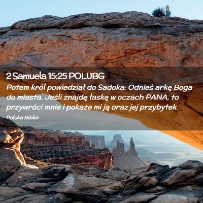Picture 02 - 2 Samuela 15:25 POLUBG - Potem król powiedział do Sadoka: Odnieś arkę - Bible Verse Picture