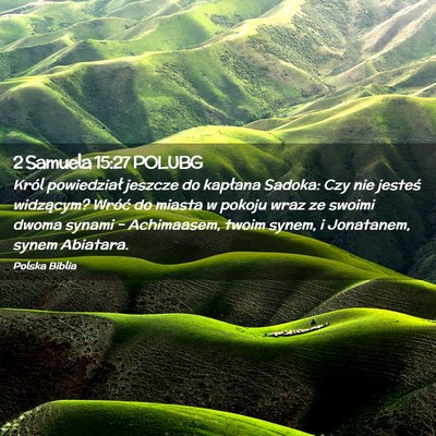 Picture 02 - 2 Samuela 15:27 POLUBG - Król powiedział jeszcze do kapłana Sadoka: Czy - Bible Verse Picture