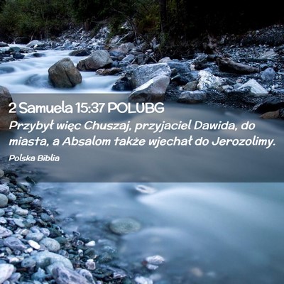 Picture 02 - 2 Samuela 15:37 POLUBG - Przybył więc Chuszaj, przyjaciel Dawida, do - Bible Verse Picture
