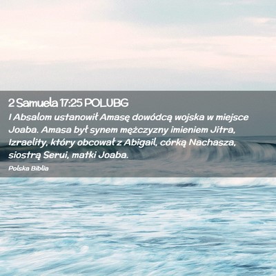 Picture 02 - 2 Samuela 17:25 POLUBG - I Absalom ustanowił Amasę dowódcą wojska w - Bible Verse Picture