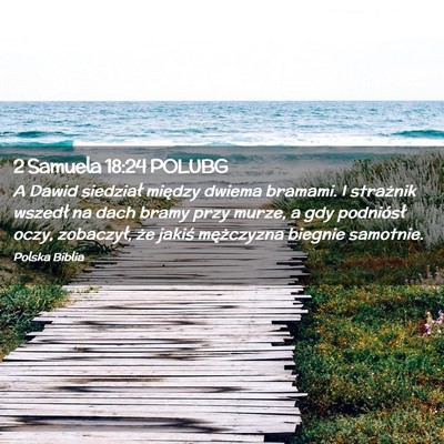 Picture 02 - 2 Samuela 18:24 POLUBG - A Dawid siedział między dwiema bramami. I - Bible Verse Picture