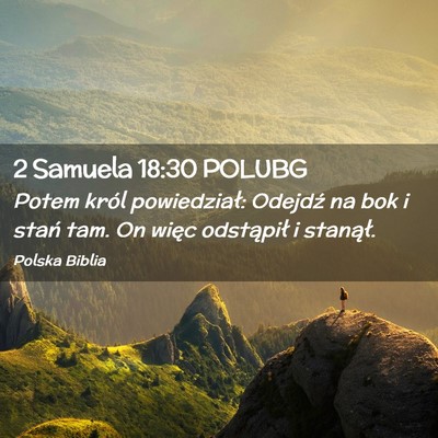 Picture 02 - 2 Samuela 18:30 POLUBG - Potem król powiedział: Odejdź na bok i stań - Bible Verse Picture