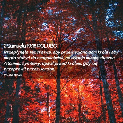 Picture 02 - 2 Samuela 19:18 POLUBG - Przepłynęła też tratwa, aby przewieziono dom - Bible Verse Picture