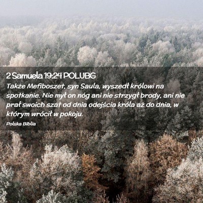 Picture 02 - 2 Samuela 19:24 POLUBG - Także Mefiboszet, syn Saula, wyszedł królowi - Bible Verse Picture