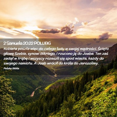 Picture 02 - 2 Samuela 20:22 POLUBG - Kobieta poszła więc do całego ludu w swojej - Bible Verse Picture