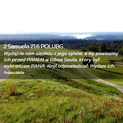 Picture 02 - 2 Samuela 21:6 POLUBG - Wydajcie nam siedmiu z jego synów, a my - Bible Verse Picture