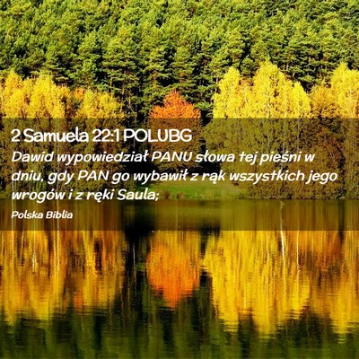Picture 02 - 2 Samuela 22:1 POLUBG - Dawid wypowiedział PANU słowa tej pieśni w - Bible Verse Picture