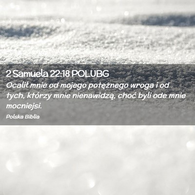Picture 02 - 2 Samuela 22:18 POLUBG - Ocalił mnie od mojego potężnego wroga i od - Bible Verse Picture