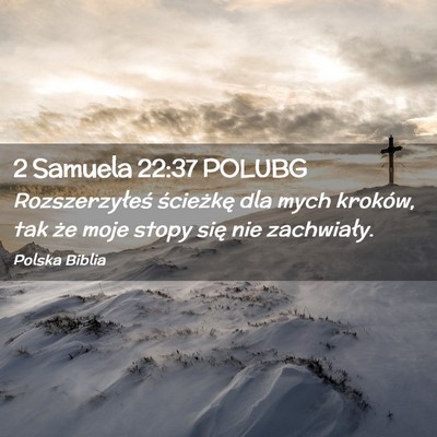 Picture 02 - 2 Samuela 22:37 POLUBG - Rozszerzyłeś ścieżkę dla mych kroków, tak - Bible Verse Picture