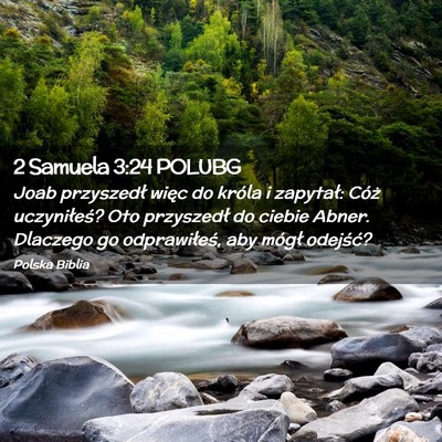 Picture 02 - 2 Samuela 3:24 POLUBG - Joab przyszedł więc do króla i zapytał: Cóż - Bible Verse Picture