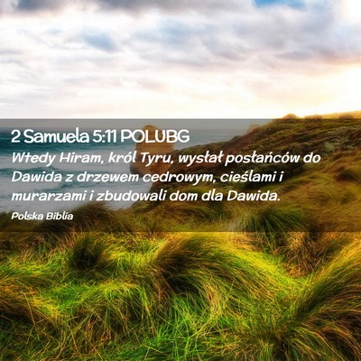 Picture 02 - 2 Samuela 5:11 POLUBG - Wtedy Hiram, król Tyru, wysłał posłańców do - Bible Verse Picture