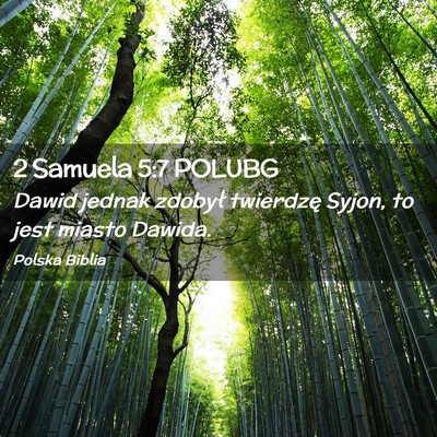 Picture 02 - 2 Samuela 5:7 POLUBG - Dawid jednak zdobył twierdzę Syjon, to jest - Bible Verse Picture