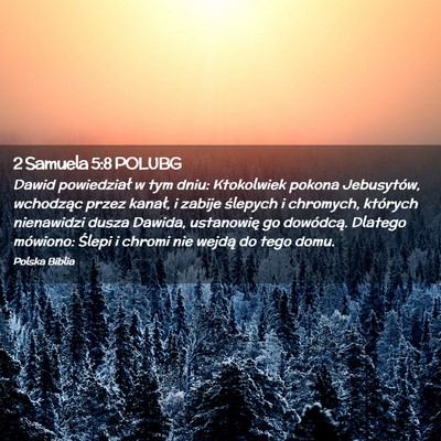 Picture 02 - 2 Samuela 5:8 POLUBG - Dawid powiedział w tym dniu: Ktokolwiek pokona - Bible Verse Picture