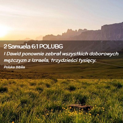Picture 02 - 2 Samuela 6:1 POLUBG - I Dawid ponownie zebrał wszystkich doborowych - Bible Verse Picture