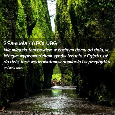 Picture 02 - 2 Samuela 7:6 POLUBG - Nie mieszkałem bowiem w żadnym domu od dnia, w - Bible Verse Picture