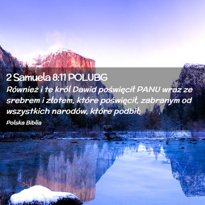 Picture 02 - 2 Samuela 8:11 POLUBG - Również i te król Dawid poświęcił PANU wraz - Bible Verse Picture