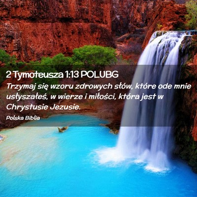 Picture 02 - 2 Tymoteusza 1:13 POLUBG - Trzymaj się wzoru zdrowych słów, które ode - Bible Verse Picture