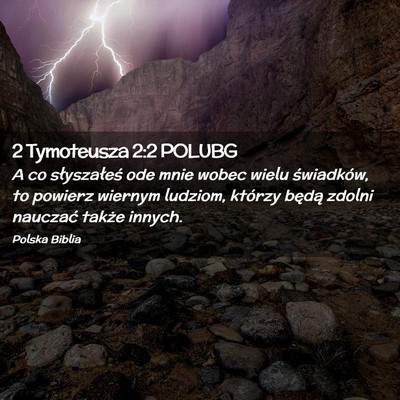 Picture 02 - 2 Tymoteusza 2:2 POLUBG - A co słyszałeś ode mnie wobec wielu - Bible Verse Picture