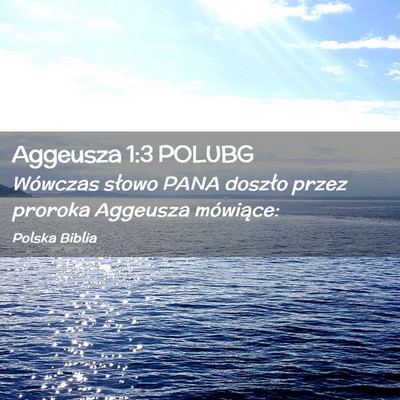 Picture 02 - Aggeusza 1:3 POLUBG - Wówczas słowo PANA doszło przez proroka - Bible Verse Picture