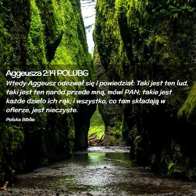 Picture 02 - Aggeusza 2:14 POLUBG - Wtedy Aggeusz odezwał się i powiedział: Taki - Bible Verse Picture