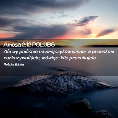 Picture 02 - Amosa 2:12 POLUBG - Ale wy poiliście nazirejczyków winem, a - Bible Verse Picture